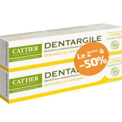 Dentifrice Dentargile citron lot de 2 x 75 ml