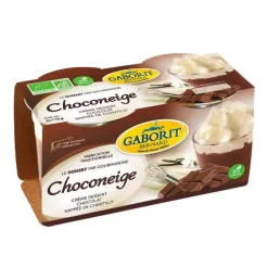 Dessert liégeois au chocolat bio Gaborit – 2 x 110 g