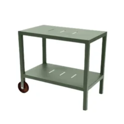 Desserte en acier et aluminium coloris cactus Quiberon Fermob - 90 x 50 - 75 cm