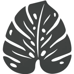 Dessous de plat en acier coloris noir carbone Fermob Monstera - 24 x 22 cm