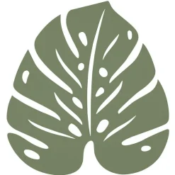 Dessous de plat en acier coloris vert cactus Fermob Monstera - 24 x 22 cm