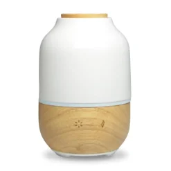 Diffuseur ultrasonique coloris blanc en bois et céramique Purisia Zen' Arôme  - diffusion 50 m2