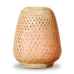 Diffuseur ultrasonique en bambou tressé Olaki Zen' Arôme - diffusion 40 m2