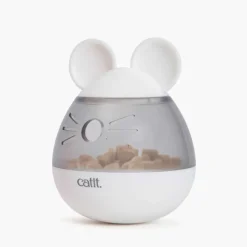 Distributeur de friandises pour chat coloris blanc en forme de souris Catit Pixi