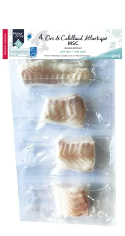 Dos de cabillaud Atlantique MSC surgelés bio Natur’Amie - 600 g