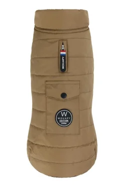Doudoune pour chien en tissu recyclé coloris camel Wouapy - Taille XL