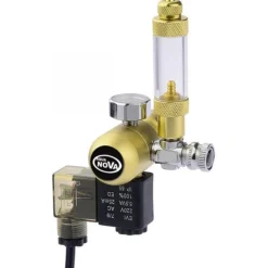 Détendeur de CO2 avec compte-bulles et électrovanne, AQUA NOVA