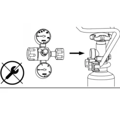 Détendeur de CO2 réutilisable avec manomètre - EHEIM