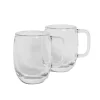 Duo de tasses coloris transparente en verre double paroi Horae - 350 ml