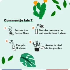 Duo engrais plantes vertes et cactus liquide naturel Bleen - 2 x 450 mL