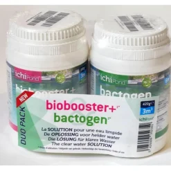 Duo pack bactéries pour bassin traitement de l'eau Aquatic Science Biobooster + et Bactogen - 3000 litres
