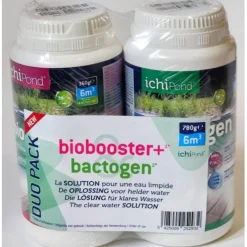 Duo pack bactéries pour bassin traitement de l'eau Aquatic Science Biobooster + et Bactogen - 6000 litres