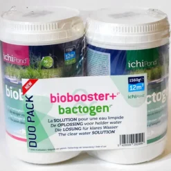 Duo pack bactéries pour bassin traitement de l'eau Aquatic Science Biobooster+ et Bactogen - 12000 litres