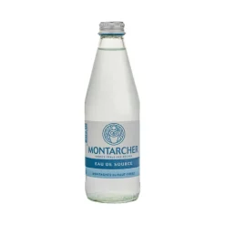 Eau de source plate en bouteille de verre Montarcher - 33 cl