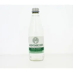 Eau de source pétillante en bouteille de verre Montarcher - 33 cl