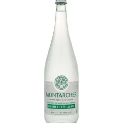 Eau de source pétillante en bouteille de verre Montarcher - 1 L