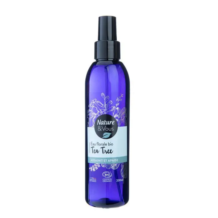 Eau florale bio Tea Tree Nature & Vous certifiée COSMOS ORGANIC par Cosmécert selon le référentiel COSMOS - 200 ml