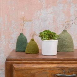 Echeveria mix pot émaillé Ø10xH15 cm