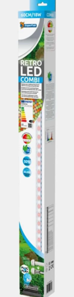 Eclairage aquarium kitRetro LED combi 60 cm remplacement T5 & T Superfish Aquadistri - 18 W