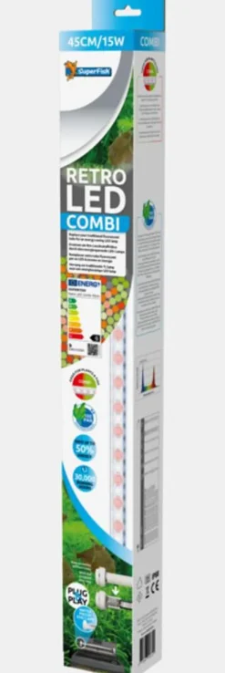 Eclairage aquarium kitRetro LED combi 45 cm remplacement T5 & T Superfish Aquadistri - 15 W