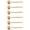 Ensemble de 6 cuillères à moka en métal finition dorée Elite - 11 cm