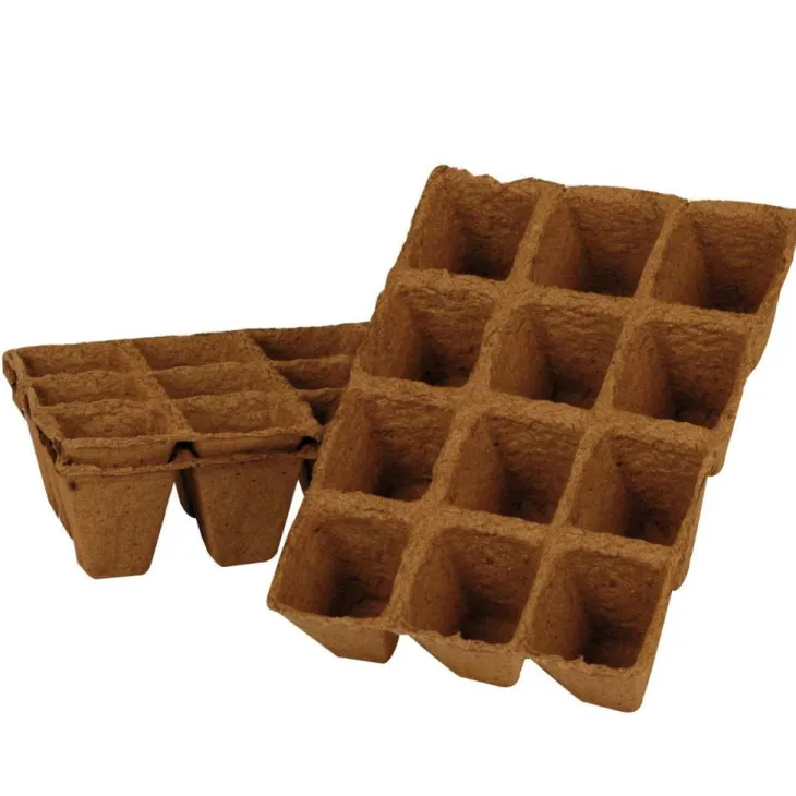 Ensemble de 36 godets en plaque biodégradables Jany - 4 x 5 cm