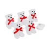 Ensemble de 5 ours polaires blancs lumineux acryliques à 40 LED blanc froid pour intérieur ou extérieur - H 12 cm