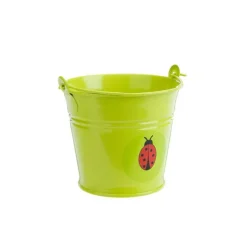 Ensemble de 2 outils de jardinage + 1 seau en métal pour enfant