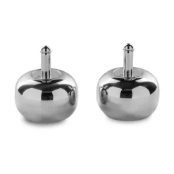 Ensemble huile et vinaigre en métal argent Olipac - Ø 6 x H 6,5 cm