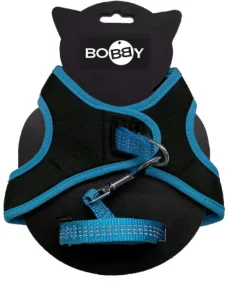 Ensemble sellerie pour chat coloris bleu pack harnais et laisse Bobby Safe - Taille XS