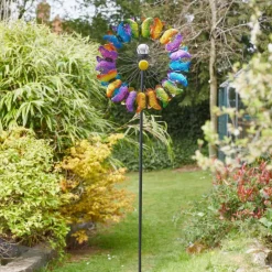 Eolienne solaire BeDazzled coloris multilcolore en métal Smartgarden - 214 x 58 x 26 cm