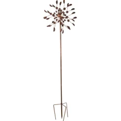 Eolienne solaire Breeze coloris marron en métal Smartgarden - 215 x 58 x 25 cm