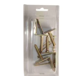 Equerre de fixation en métal pour treillis avec vis X 4