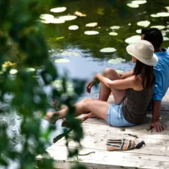 Espadrilles rayées Blackfox Eneko Écru