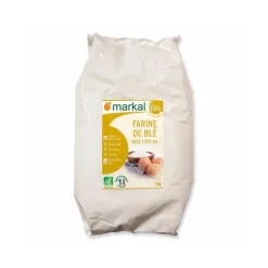 Farine de blé bise T80 bio en sachet de 1 kg