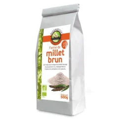 Farine de millet brun sauvage bio en sachet de 500 g