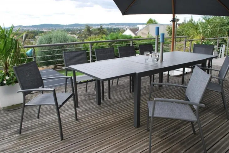 Fauteuil de jardin en aluminium textilène Creador Faro