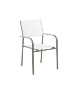 Fauteuil en aluminium et toile polyester Niello - 87 x 51 x 56 cm
