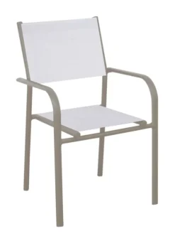 Fauteuil en aluminium et toile polyester Niello - 87 x 51 x 56 cm