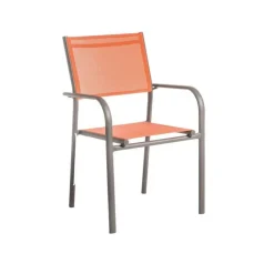 Fauteuil en aluminium et toile polyester Niello - 87 x 51 x 56 cm