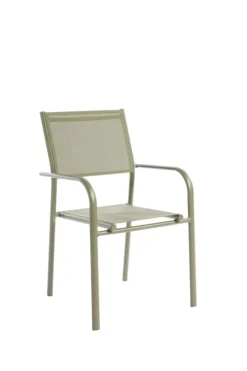 Fauteuil en aluminium et toile polyester Niello - 87 x 51 x 56 cm
