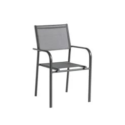 Fauteuil en aluminium et toile polyester Niello - 87 x 51 x 56 cm