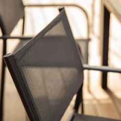 Fauteuil en aluminium et toile polyester Niello - 87 x 51 x 56 cm