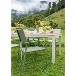 Fauteuil en aluminium et toile polyester Niello - 87 x 51 x 56 cm