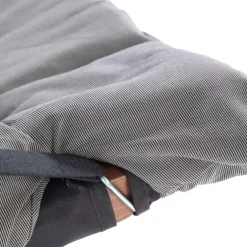 Fauteuil en bois et toile Oléfine gris Fiam Linda soft - 61/89 x 61 cm