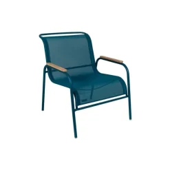 Fauteuil lounge coloris bleu en acier Coolside Fermob - 87 x 77 x 86 cm