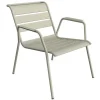 Fauteuil Lounge Monceau coloris gris en acier Fermob - 87 x 77 cm