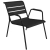 Fauteuil Lounge Monceau coloris gris en acier Fermob - 87 x 77 cm