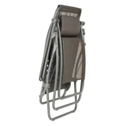 Fauteuil relax en tube acier titane et toile Batyline Graphite Lafuma Futura - 71 x 83 x 113 cm