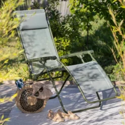 Fauteuil Relax R clip Colorblock Batyline® Moss tube Lafuma Mobilier - 68 x 88 x 115 cm